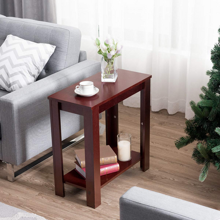 Dreamade Chairside Table Nightstand W/Shelf Telephone Table Coffee Bedside Sofa Table