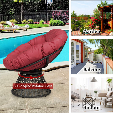 Dreamade Rattan Round Papasan Chair