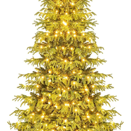 Dreamade Pre-Lit Artificial Christmas Tree with PVC & Soft TPE Branch Tips & Foldable Metal Stand