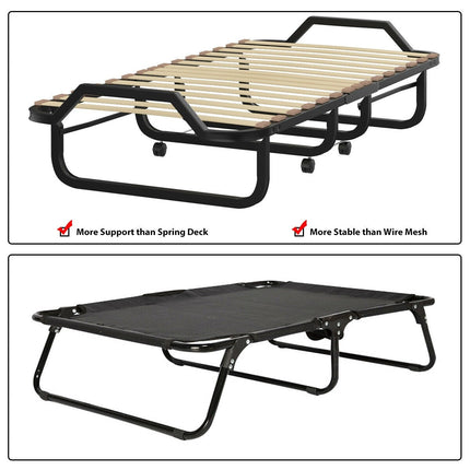 Dreamade Rollaway Folding Bed with 4 Inch Mattress