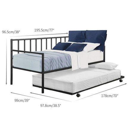 Dreamade Twin Size Daybed and Trundle Frame Set