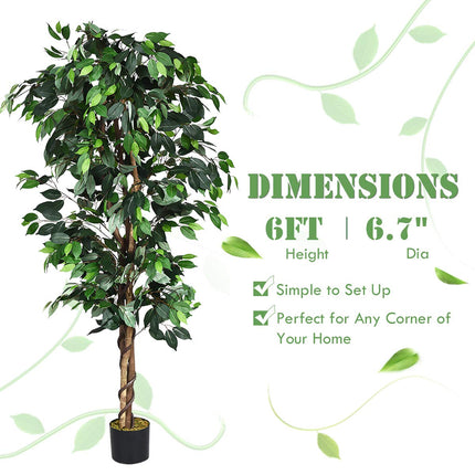 4/5.5/6FT FICUS Silk Leaf Artificial Tree - DreamadeUS