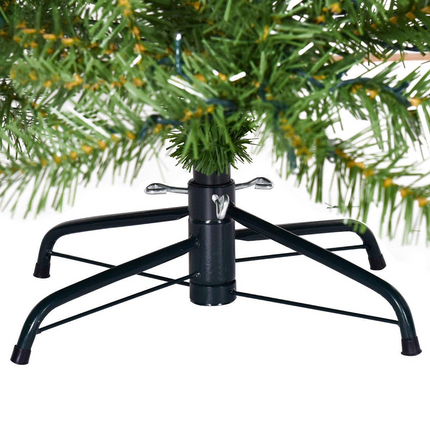 Dreamade Pre-Lit Christmas Tree Artificial PVC Spruce Hinged with 560 LED Lights and Solid Metal Legs - DreamadeUS