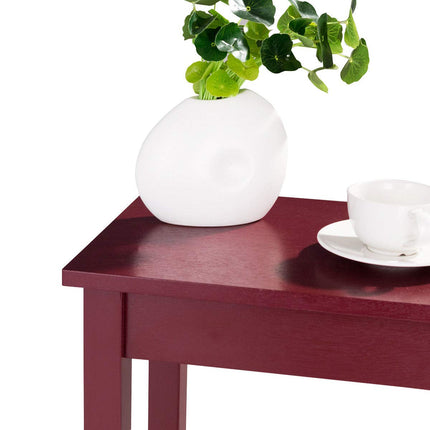 Dreamade Narrow Telephone Table with Shelf and Legs for Small Spaces, Espresso