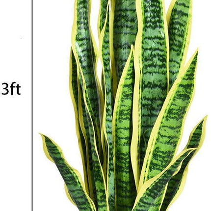 Artificial Snake Plant, 36" Fake Sansevieria - DreamadeUS