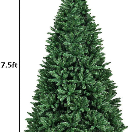 Artificial Douglas Christmas Tree, 7.5 Unlit Hinged Pine Tree with 2254 Branch Tips and Solid Metal Stand - DreamadeUS