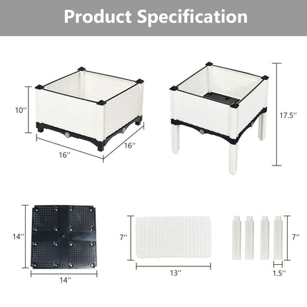 Set of 4 Raised Garden Bed Kits
