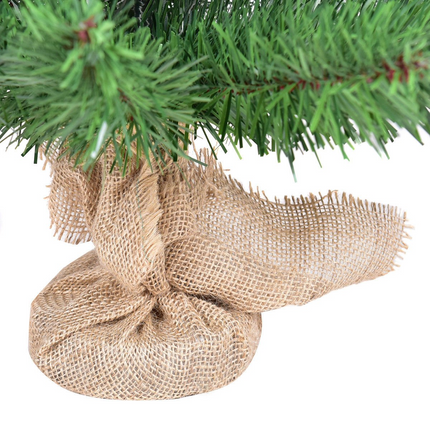 Dreamade Christmas Tree Tabletop Artificial PVC Green Spruce Tree in Burlap Base - DreamadeUS