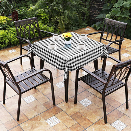 Dreamade Decorative Buffalo Plaid Table Cover for Kitchen Dining Wedding Party