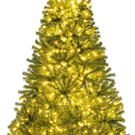Dreamade 6FT | 7FT | 8FT Pre-Lit Remote Control Artificial Christmas Tree with Warm White LED Lights