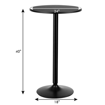 Dreamade Pub Bar Table 24-Inch Round Top 40-Inch Height Modern Style