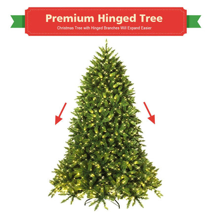 5ft Prelit Christmas Tree, Premium Hinged Artificial Fir Tree - DreamadeUS