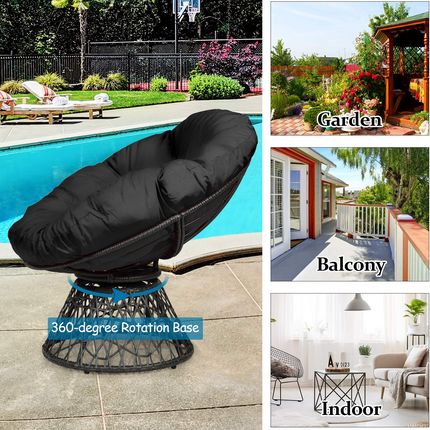Dreamade Rattan Round Papasan Chair