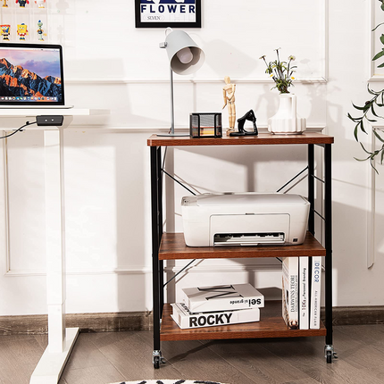 Dreamade Kitchen Baker's Rack 3-Tier Microwave Cart on Wheels