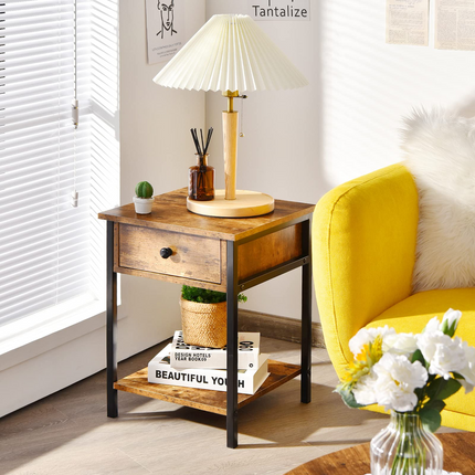 Dreamade Easy Assembly Sofa Side Table