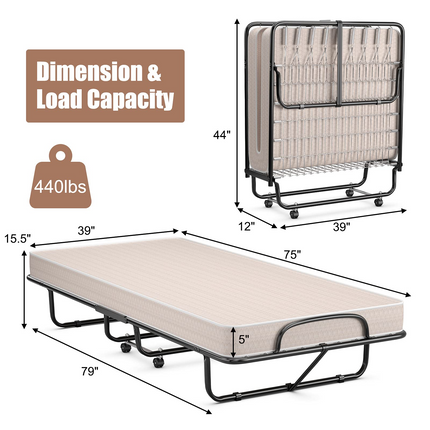 Dreamade Rollaway Folding Bed