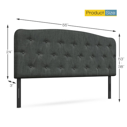 Dreamade Upholstered Headboard, Button Tufted Headboard