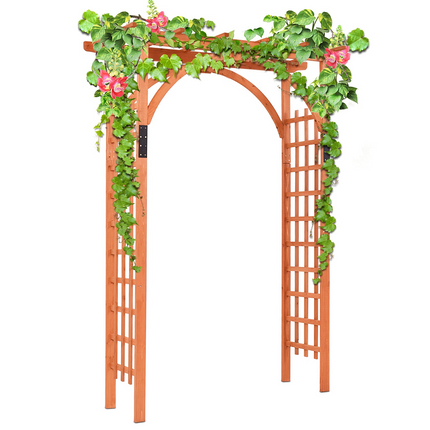Dreamade 85in Wood Arbor Wedding Arch Garden Trellis Pergola Arbor