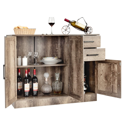 Dreamade Buffet Server Sideboard Storage Cabinet Console Table Utensils Organizer