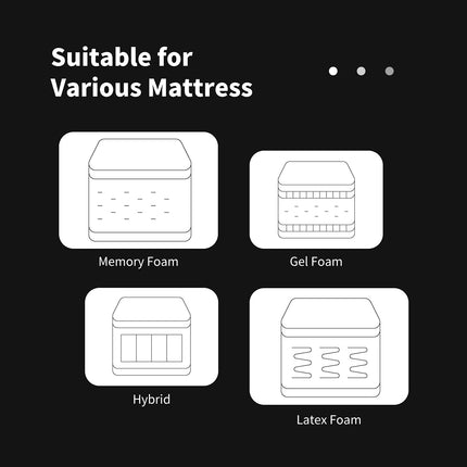 Dreamade Adjustable Bed Base, Electric Adjustable Bed Frame w/ Wireless Remote