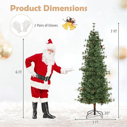 Dreamade Cashmere Christmas Tree with Pine Needles LED Lights with Bulb Cover