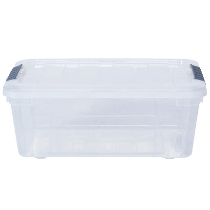 Dreamade 12 Pack Storage Box Storage Tote Boxes W/Clear Lid 12.7 Quart