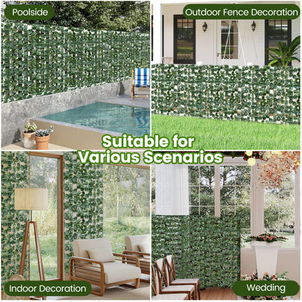 DREAMADE Faux Ivy Privacy Screen, Expandable Artificial Greenery Fence