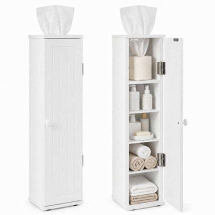 DREAMADE Toilet Paper Holder Cabinet, 4-Tier Bathroom Storage Cabinet