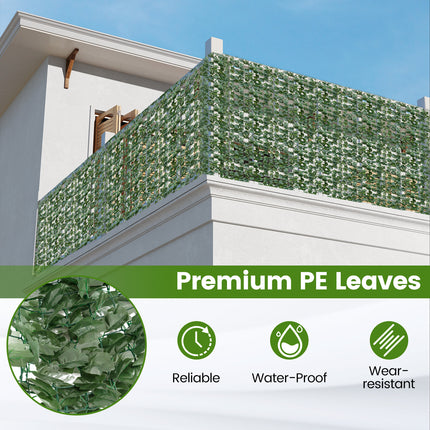 DREAMADE Faux Ivy Privacy Screen, Expandable Artificial Greenery Fence