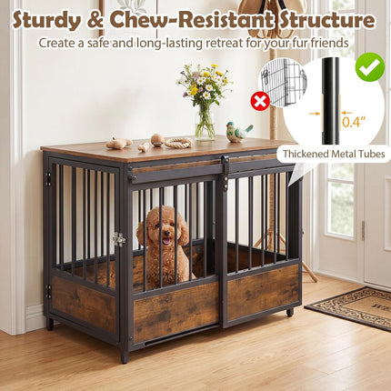 Dreamade Dog Crate Furniture with 2 Doors