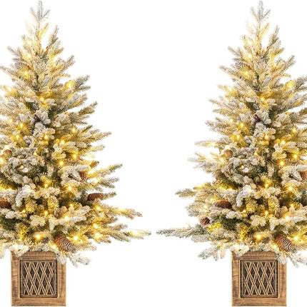 Dreamade 4 FT Pre-lit Entrance Christmas Tree with 231 Branch Tips and 100 LED Lights