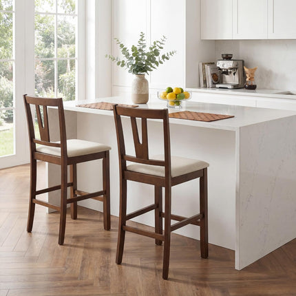 Dreamade 24" Counter Height Mid-Century Bar Stools