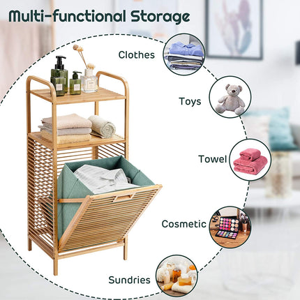 Bamboo Freestanding Clothes Basket - Dreamadeus