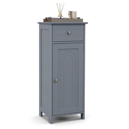 DREAMADE Bathroom Storage Cabinet, Slim Narrow Organizer with Drawer, Black
