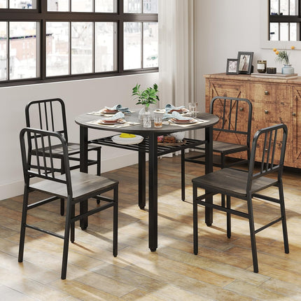 Dreamade Metal Dining Chairs Set of 4 & Modern Kitchen Chairs