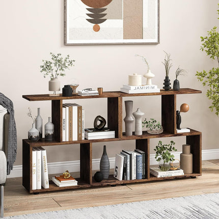 Dreamade 3-Tier Geometric Bookshelf
