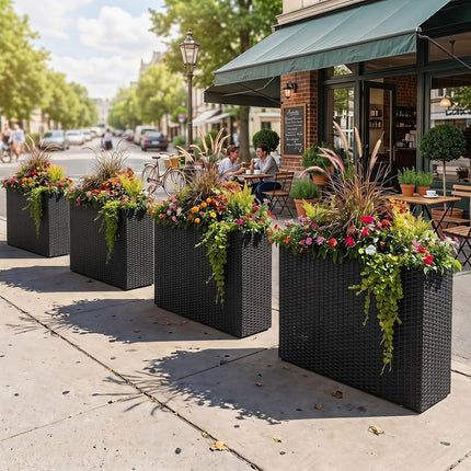 Dreamade Wicker Raised Garden Bed