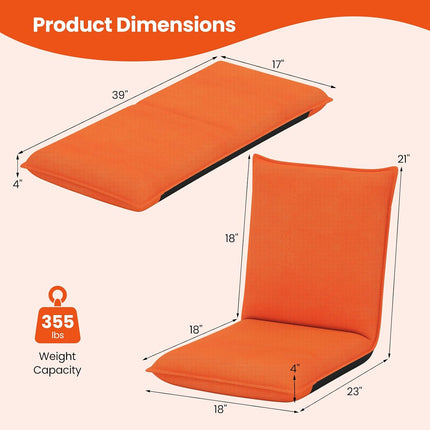 Dreamade Adjustable Mesh Floor Sofa Chair & 6-Position Multiangle Padded Floor Chair