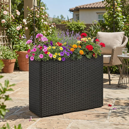 Dreamade Wicker Raised Garden Bed