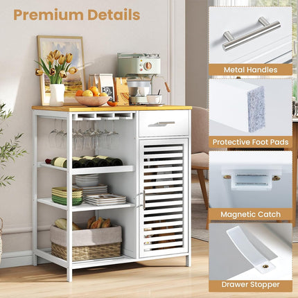 Dreamade Kitchen Island with Storage Cabinet