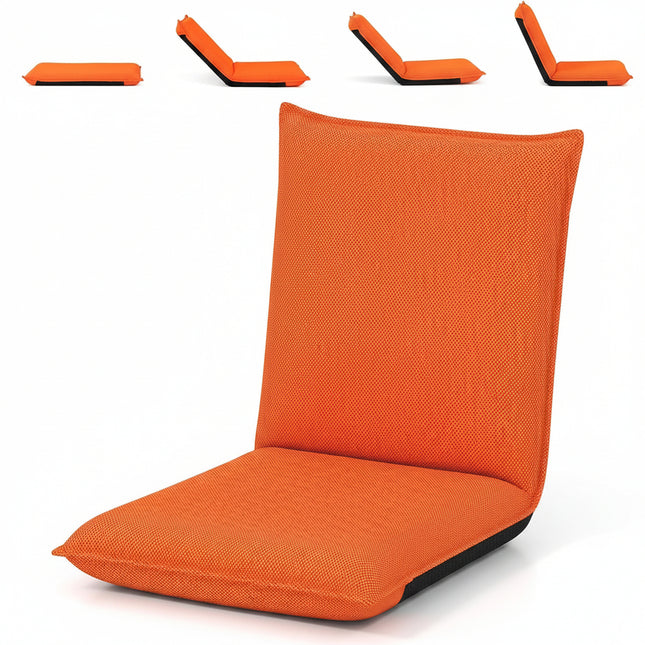 Dreamade Adjustable Mesh Floor Sofa Chair & 6-Position Multiangle Padded Floor Chair