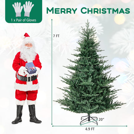 Dreamade 6FT / 7FT Pre-Lit Artificial Christmas Tree with PVC & PE Mixed Branch Tips