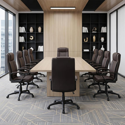 Dreamade Faux Leather Office Chair Computer Desk Chair with Rocking Function