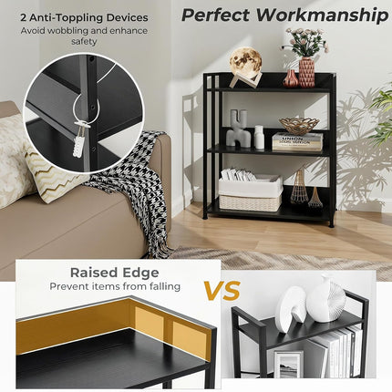 Dreamade 3-Tier Industrial Bookshelf
