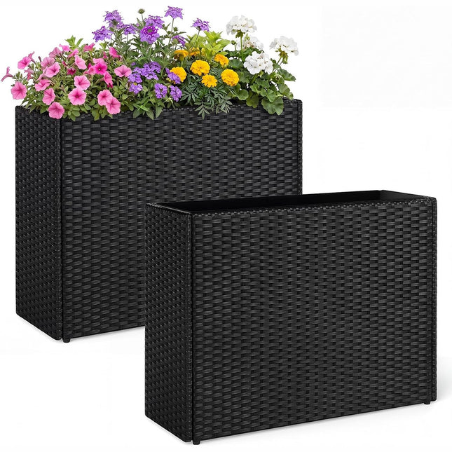 Dreamade Wicker Raised Garden Bed