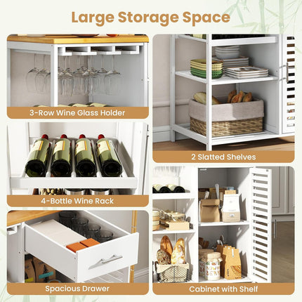 Dreamade Kitchen Island with Storage Cabinet