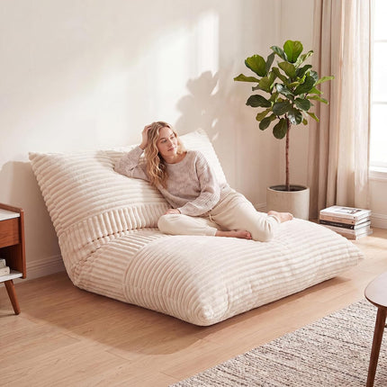 Dreamade 3-in-1 Bean Bag Chair with Soft Crushed Sponge & Comfy Corduroy Fabric