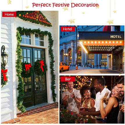 9FT Pre-lit Christmas Garland with 100 LED Lights - DreamadeUS