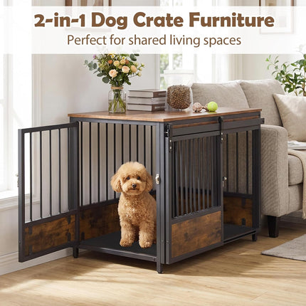 Dreamade Dog Crate Furniture with 2 Doors