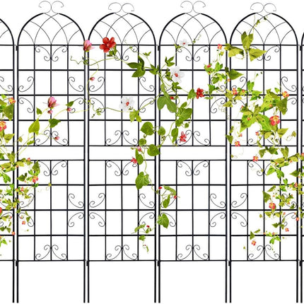 Dreamade 2 Pack Trellis for Climbing Plants Outdoor, 7 FT Tall Galvanized Steel Garden Trellis